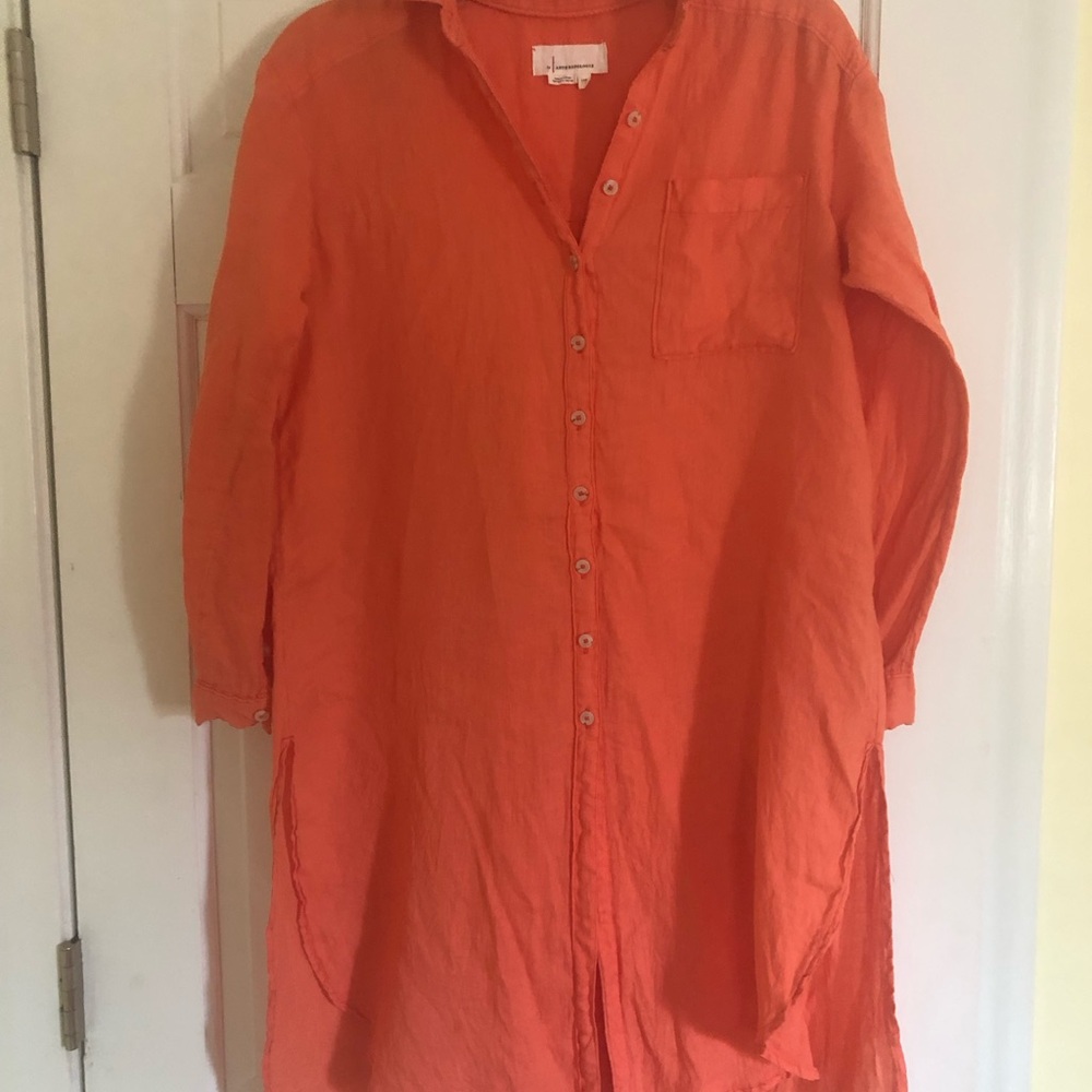 Linen Anthropologie long shirt